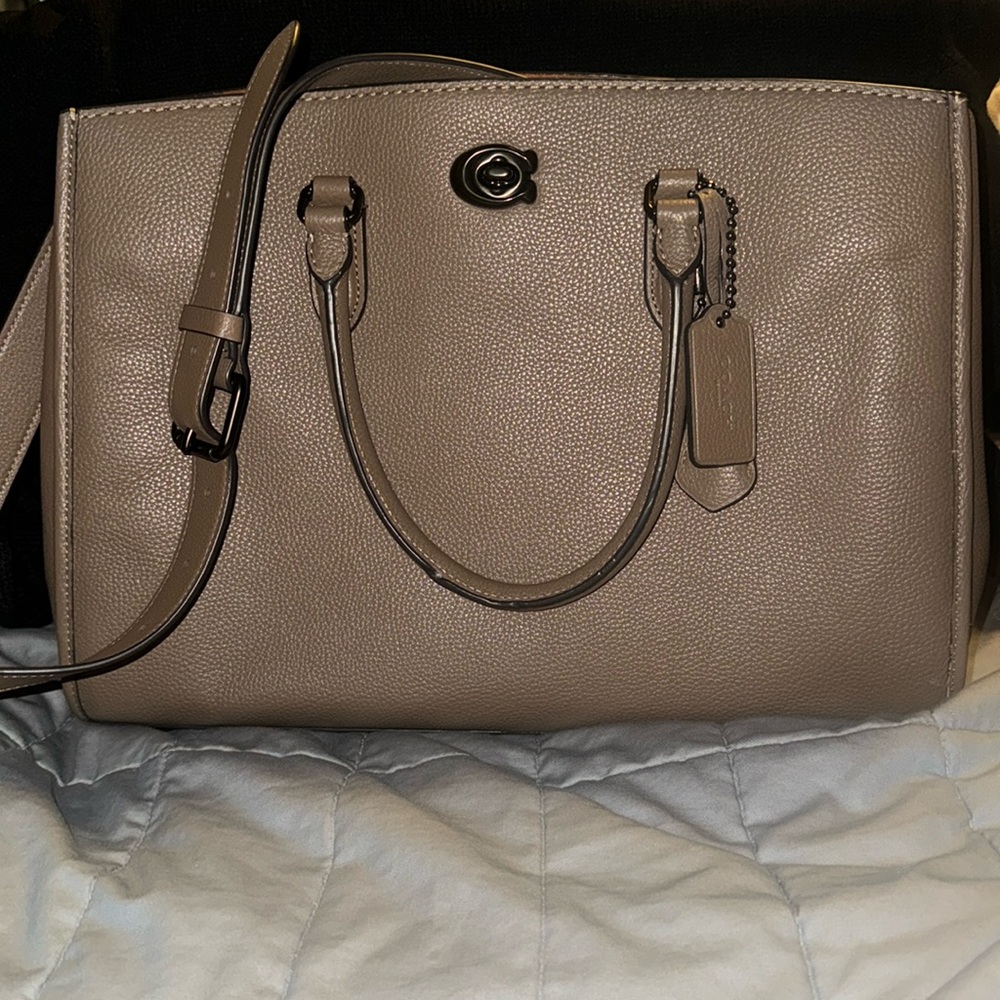 Coach Brooke Carryall 36 in Dark Stone with gunmetal hardware. Purchased 2.
